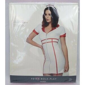 Nurse Costume Womens Small 6-8 Halloween Role Play Sexy Wet Look Dress